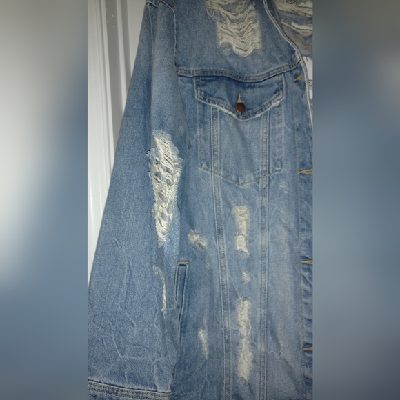 Fashion Nova Distressed Jean Jacket - Picture 3 of 10